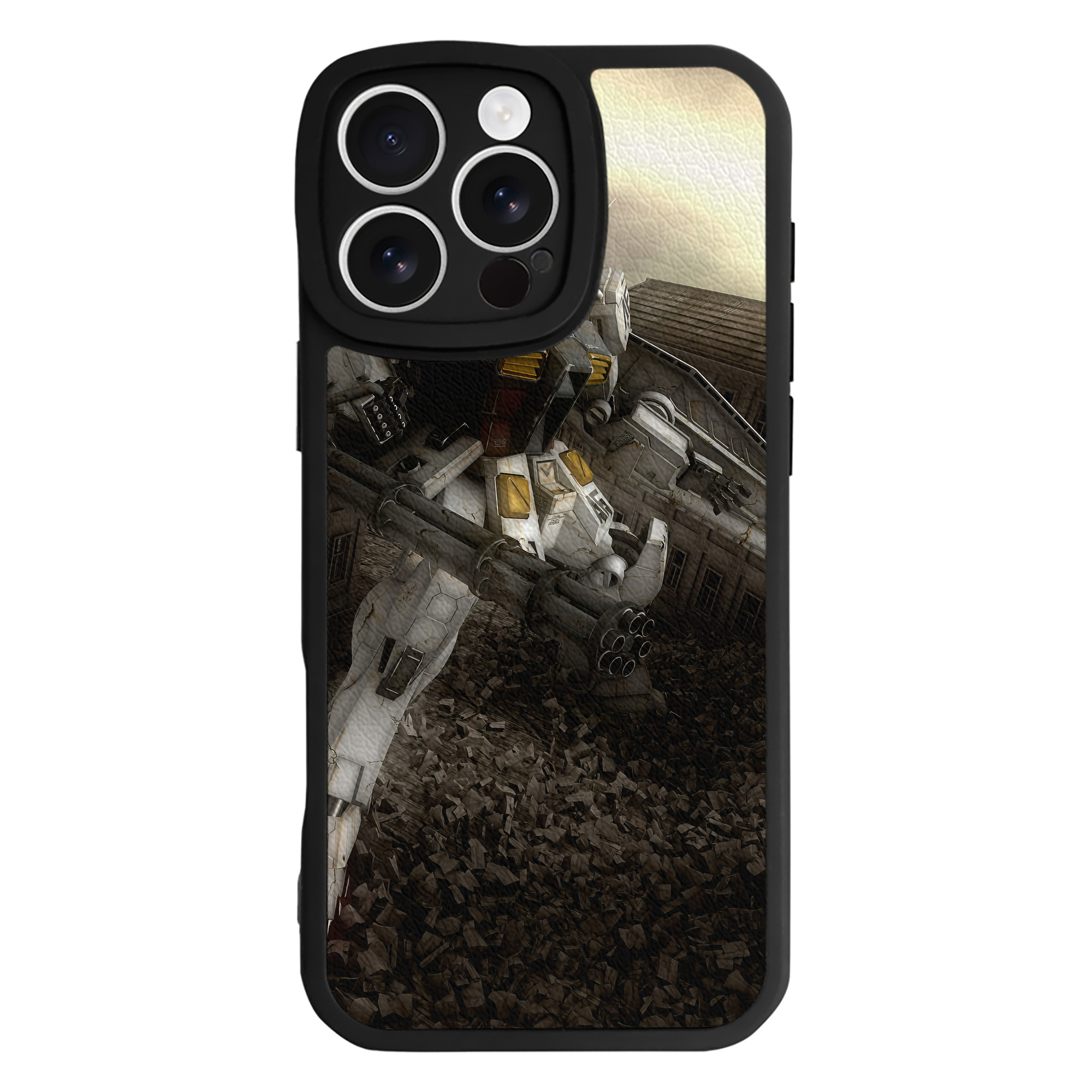 （画像用） 機動戦士ガンダム Mobile Suit Gundam 【iPhone 16シリーズ対応】シリコンスマホケース（レザー調） 材質：シリコン